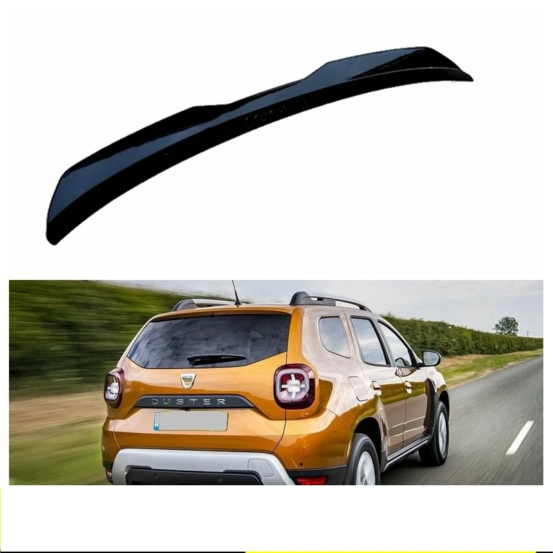 

Rear Roof Lip Spoiler For Dacia Duster 2019- Up Roof Spoiler Gloss Black Accessories Body Kit Factory Style Car Rear Wing