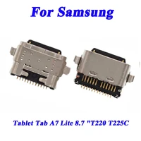 10 100pcs for samsung tablet pc tab a7 lite 8 7 t220 t225c type c usb jack socket charging port connector base plug