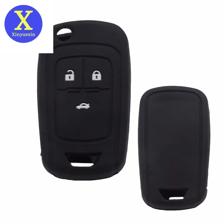 

Xinyuexin Silicone Car Key Cover FOB Case for Chevrolet Cruze 2013 Spark Onix Silverado Volt Camaro Aveo Sonic Remote Key Holder