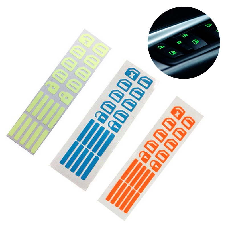 

Светящиеся наклейки на окно автомобиля, флуоресцентные переключатели для подъема автомобиля, аксессуары для автомобиля