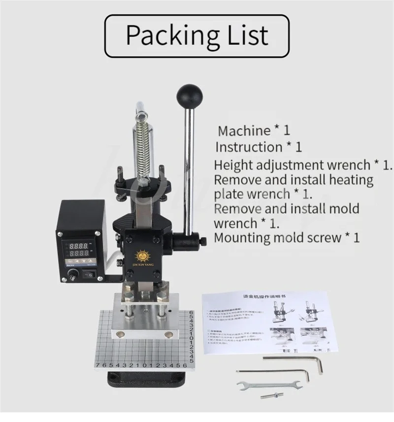 Hot pressing Foil Stamping Machine Manual Bronzing Stamper Leather Paper Wood Custom Logo Embossing Machines