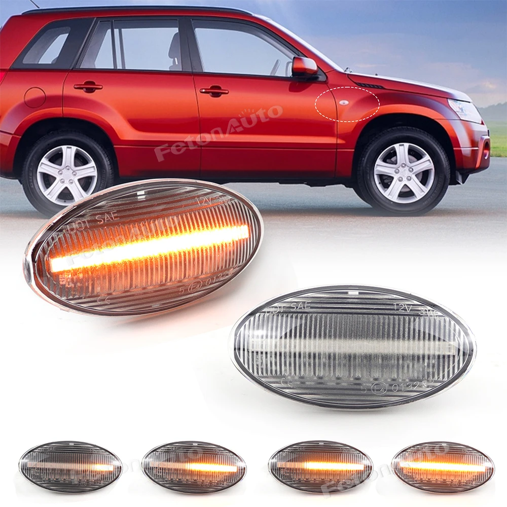2 шт. светодиодный динамический боковой габаритный индикатор для Suzuki Grand Vitara Vtarai