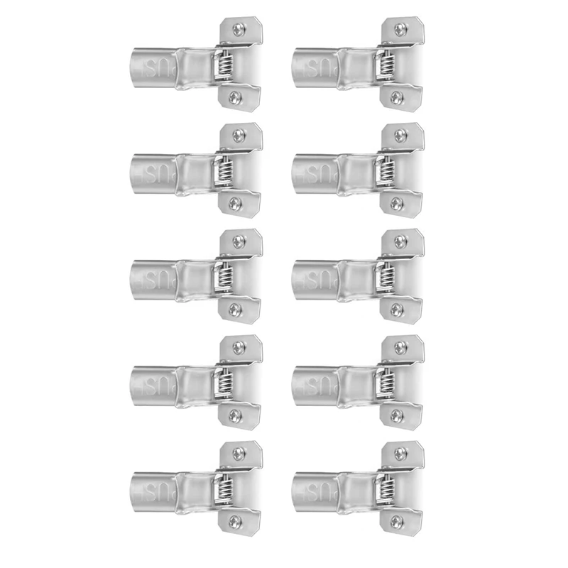 

10 Pack Spring Grip Clamps Metal Wall Mounted Tool Clips Garage Closet Wall Organizer Holder For Rakes, Shovels, Brooms