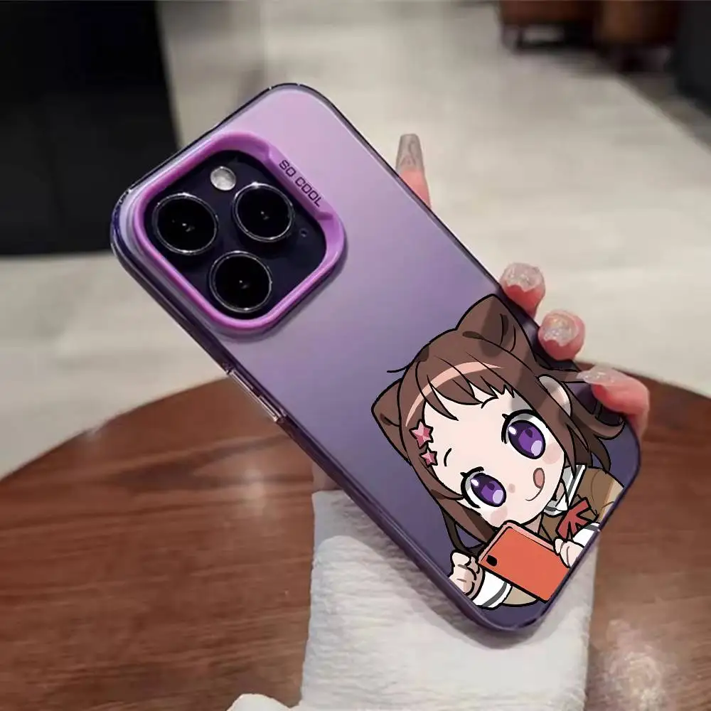 Фото Чехол для телефона GANSO BanG Dream Chan Kasumi Toyama для iPhone 17, 16, 15, 14, 13, 12, 11, Mini, Pro, E, MAX, матовый, цвета конфет. №5