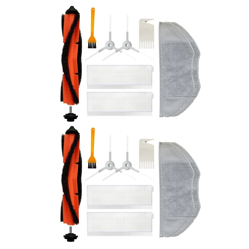 

2 Set Main Rolling Brush Side Brush Hepa Filter Mop Cloth For Xiaomi Mi Robot Vacuum-Mop Essential G1 Cleaner Spare