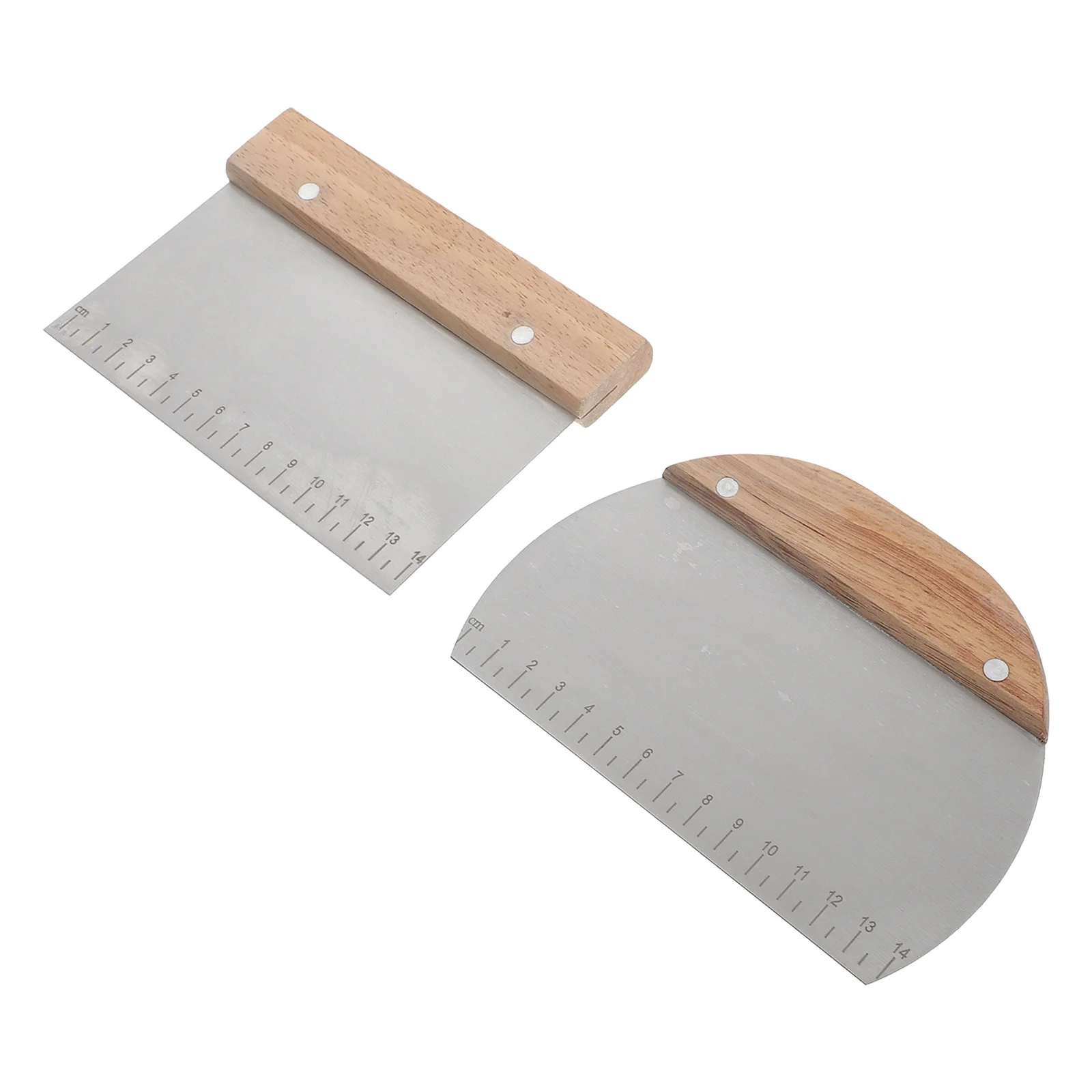 

2 Scrapers Butter Pie Pizza Wheel Stainless Steel Pizza Dough