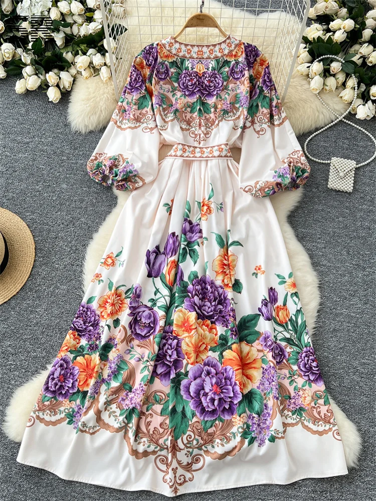 Осеннее женское платье SINGREINY с принтом