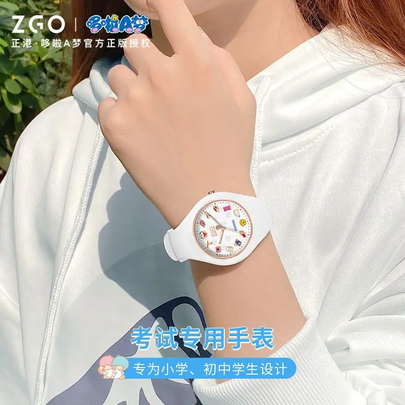 

Original Doraemon Joint Zgo Anime Watches Action Cartoon Kawaii White Black Waterproof Luminous Sports Quartz Watch Kids Gifts