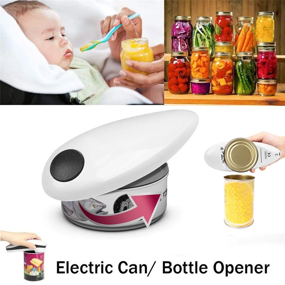 

Electric Can Opener Automatic Bottle Opener Cordless One Tin Touch No Sharp Edges Handheld Jar Openers Kitchen Bar Tool Gadget