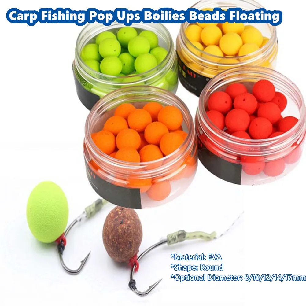 

Hot Sale Carp Fishing Pop Ups Boilies Beads Floating EVA Ball Flavor Mainline Baits Lures Multi-Flavor Pill Bait 8/10/12/14/17mm