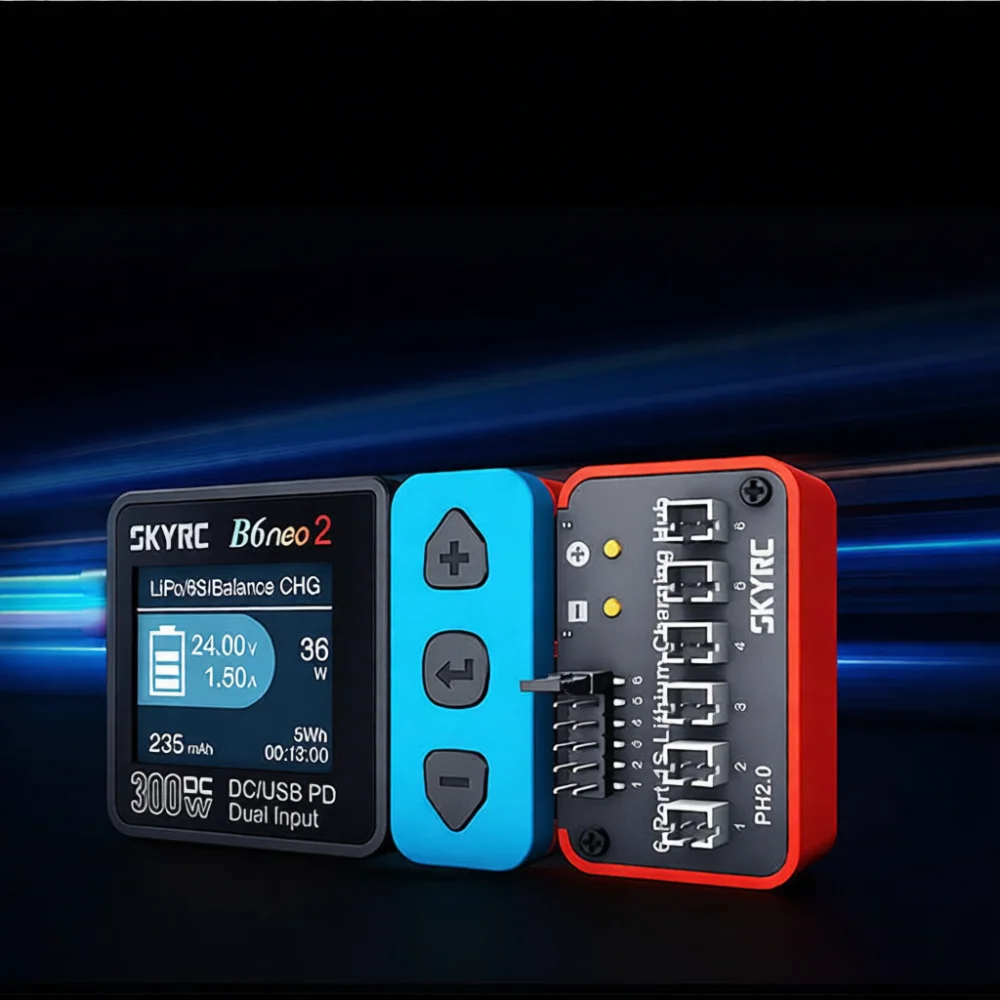 Фото Аксессуар для зарядного устройства Skyrc B6neo, плата зарядки для 1S LiPo батарей, адаптер с разъемами Ph2.0 и Bt2.0, деталь для спортивного снаряжения. №1