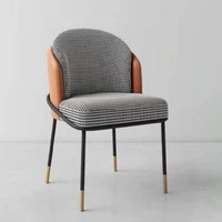 nordic case cloth art eat chair orange of the back of a dining chairs recreational and comfortable home durable furniture