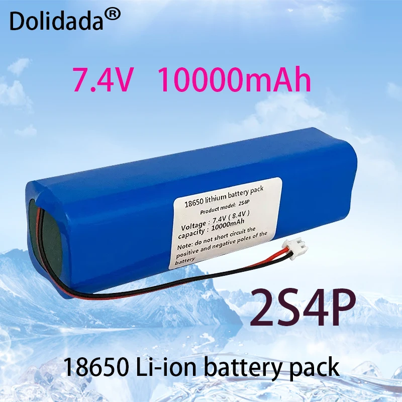 

7,4 V 8,4 V 10000mAh 2S 4P перезаряжаемая 18650 стандартная для электровелосипеда 1 шт. V mAh