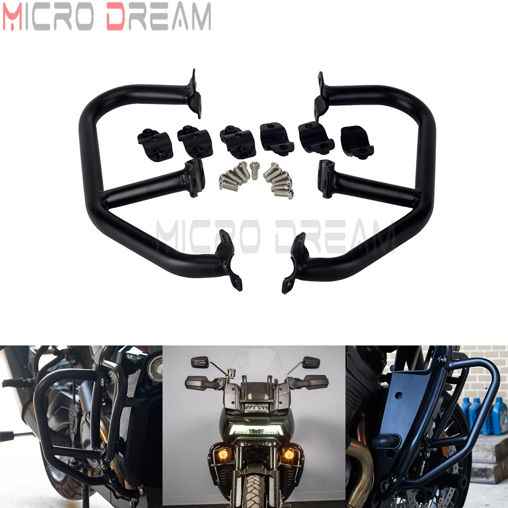 

1Pair Highway Engine Guard Crash Protector Bars Motorcycle Bumper Protection For Harley Pan America 1250 RA1250 RA1250S 2021+