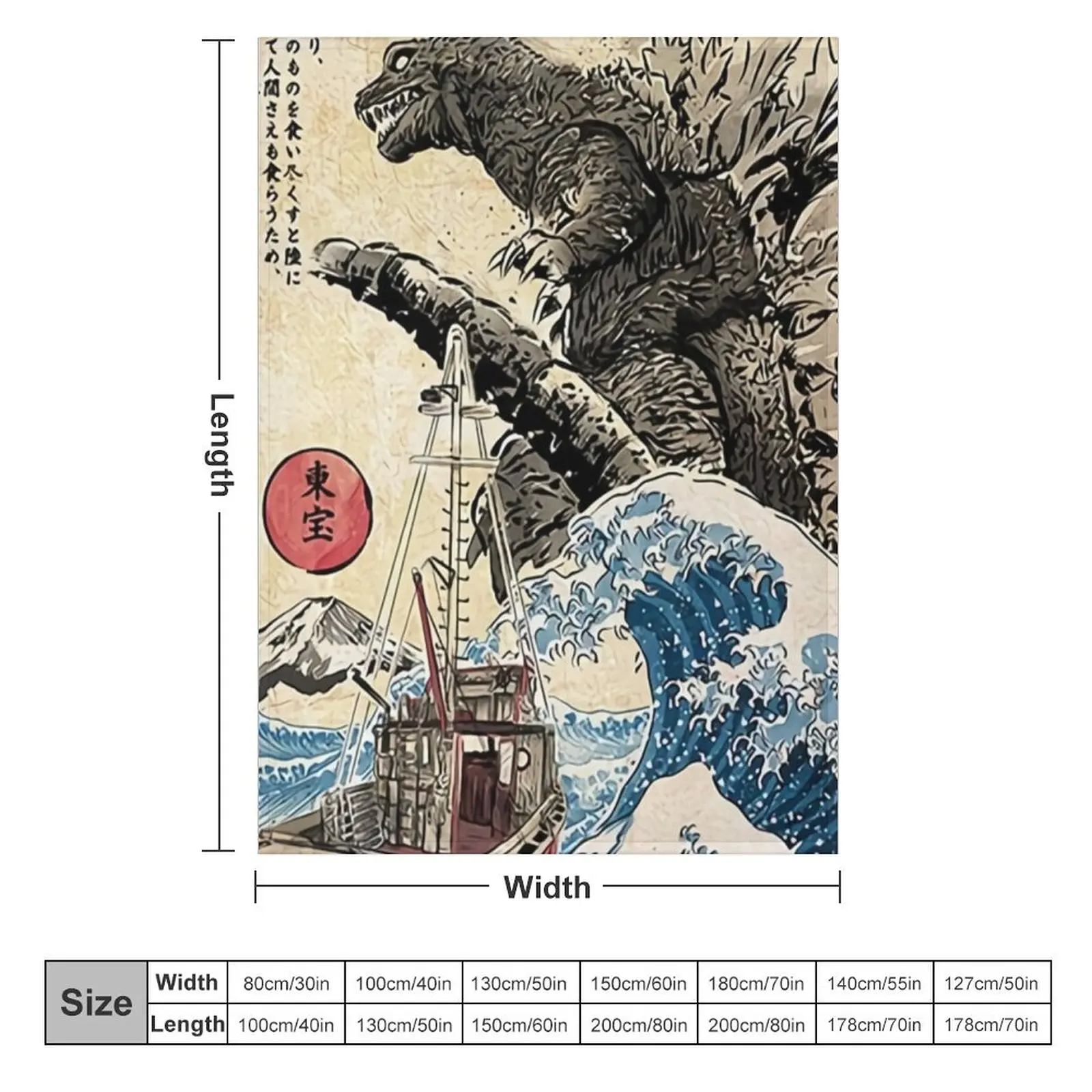 Одеяло с плакатом Godzila теплое зимнее одеяло в стиле манга декоративные одеяла для