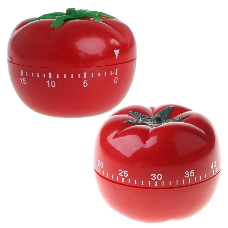 

Usable Tomato Shape Cooking Mechanical Timer Kitchen Gadgets Countdown Reminder Y5GB