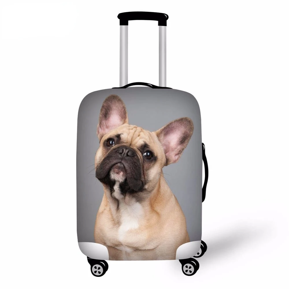 

Чехол с рисунком бульдога, Толстый эластичный защитный чехол для багажа, чехол для багажника 18-30 дюймов, чехол для дорожного костюма, Чехлы, сумки
