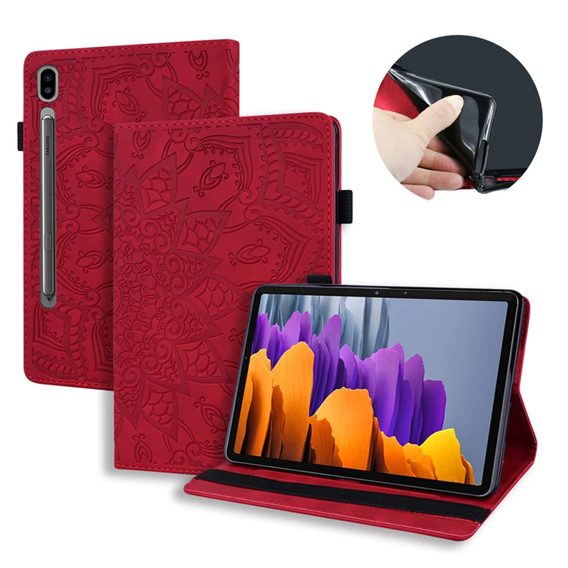 

Tablet Cover For Samsung Galaxy Tab S8 Ultra Case Coque X900 X906 Emboss Leather Wallet Cover Funda For Tab S8 Ultra Case 14.6"