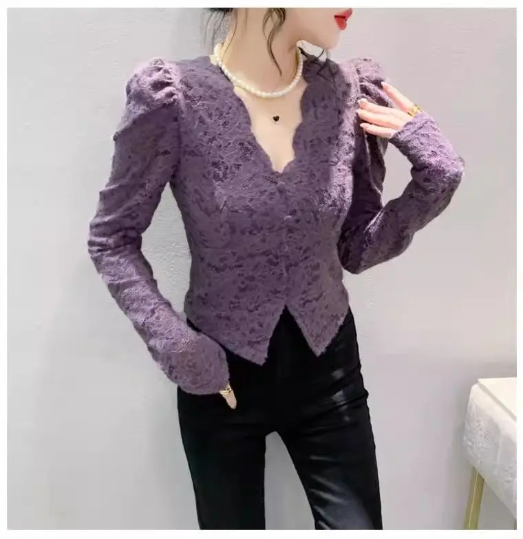 Милые модные кружевные просвечивающие футболки для девочек блузка женские топы