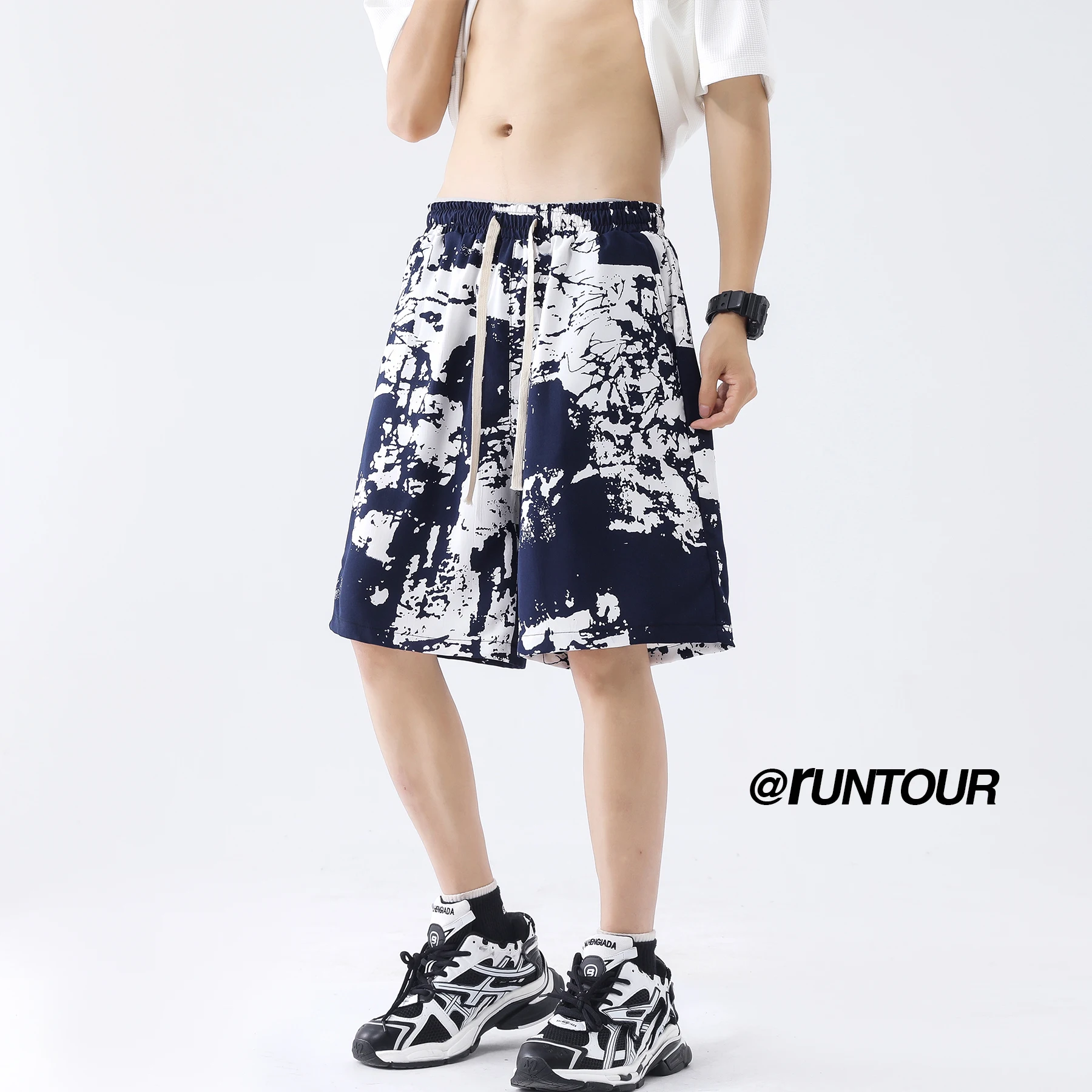 

KUANGNAN, мужские пляжные шорты с принтом, Мужская Уличная одежда, роскошная одежда, Корейская летняя одежда, уличная одежда, распродажа, 5XL 2023