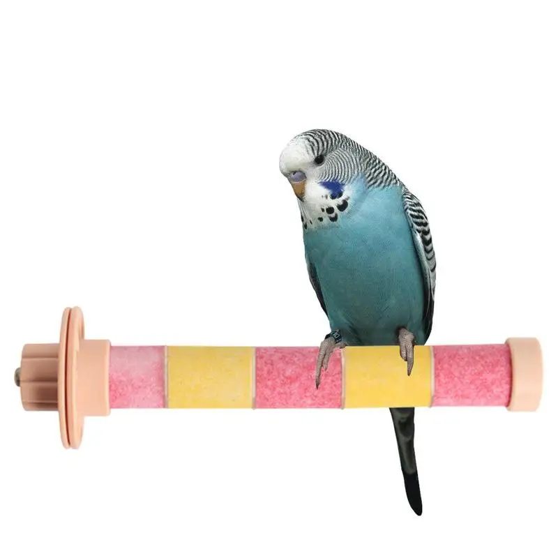 

Bird Standing Stick Claw Grinding Parrot Frosted Standing Pole Quartz Stone Exercise Toys For Parakeets Budgies Lovebirds Medium