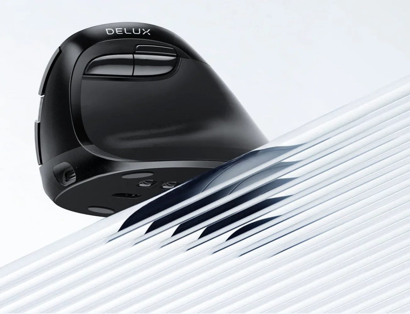 Беспроводная вертикальная мышь Delux M618 mini, эргономичная, Bluetooth, двухрежимная, бесшумная, перезаряжаемая, для маленьких рук (art.: 3920db37f71c3) - 3920db37f71c3