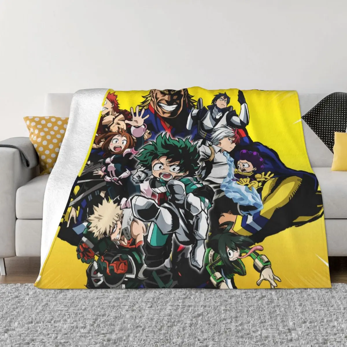 

Молодежное одеяло из фланели с надписью My Hero School, удобное мягкое флисовое покрывало