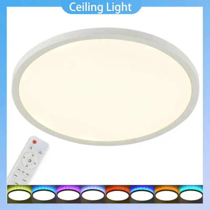 

RGB Led Flush Mount Ceiling Light With Remote Control 3000-6500K RGB Dimmable Color Changing Light For Bedroom Kids Room Party
