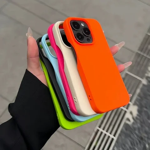 Модный мягкий силиконовый чехол для телефона Candy для iPhone 16, 11, 12, 13, 14, 15 Pro Max Plus, противоударный бампер, задняя крышка