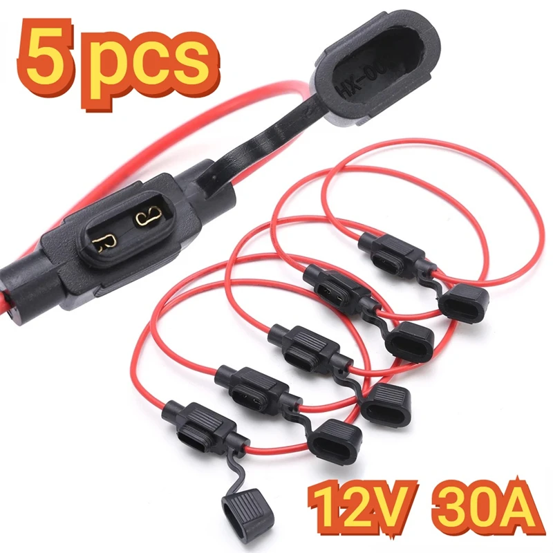 

5pcs/lot In Line Mini Blade Fuse Holder 12V ATM/ATC Waterproof Mini Blade Automotive Wire Fuse Holder 14 AWG for Car Bike