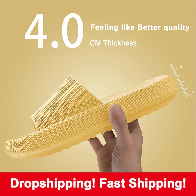 Шлепанцы из ЭВА для мужчин и женщин Сверхмягкие пляжные на толстой платформе