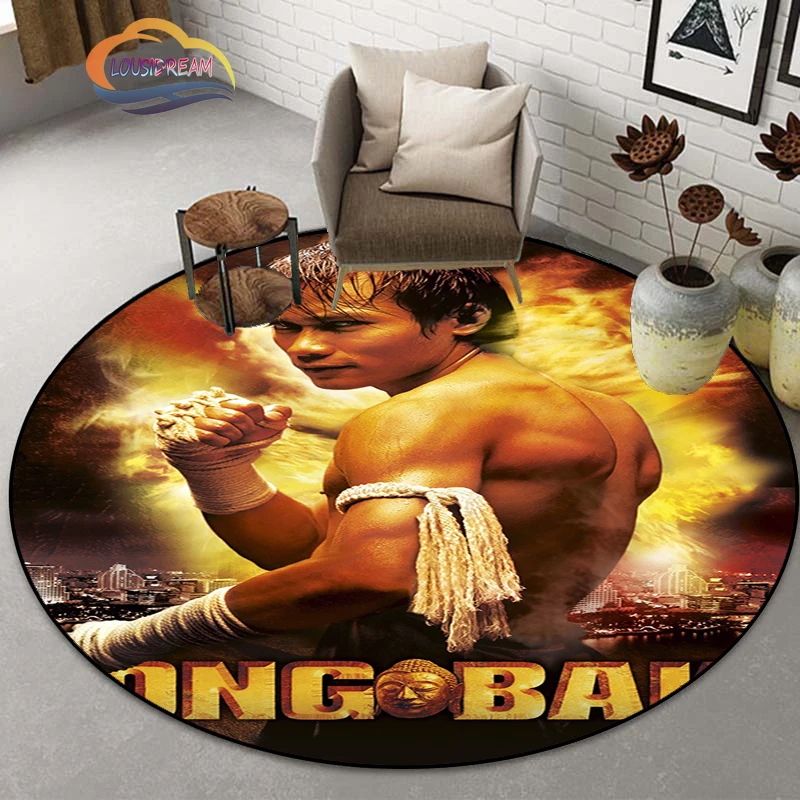 

Thailand star carpet、Tony Jaa Round Carpet, action movie Rug, Children's or adult Rug,non-slip Carpet 、Home Decoration Carpet