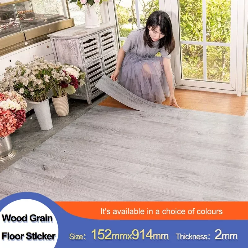 

NEW2023 Wood Grain Floor Stickers Modern XPE Foam Wall Sticker Waterproof Self-adhesive for Living room Toilet Kitchen Home Floo