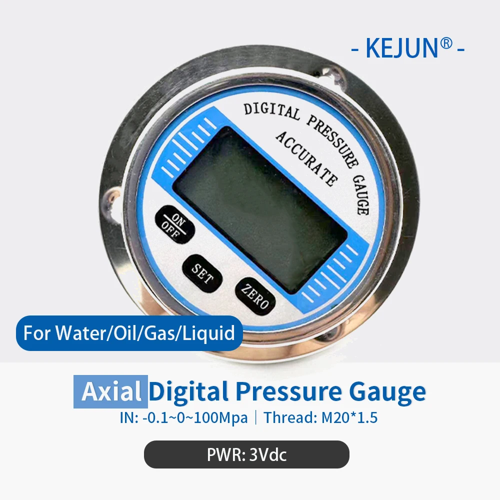 60mpa осевой цифровой гидравлический манометр давление экскаватора 100 мм 3Vdc для