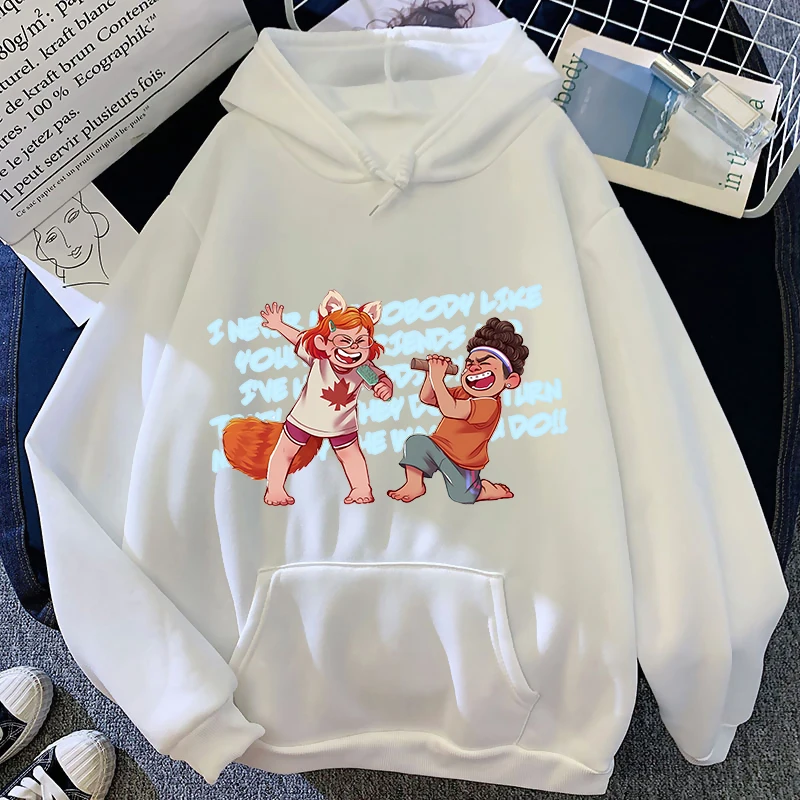 

2022 New Turning Red Pixar Disney Hoodies Kawaii Clothes Women Cartoon Harajuku Hoodie Autumn Fox Top Casual Pullover Sweatshirt