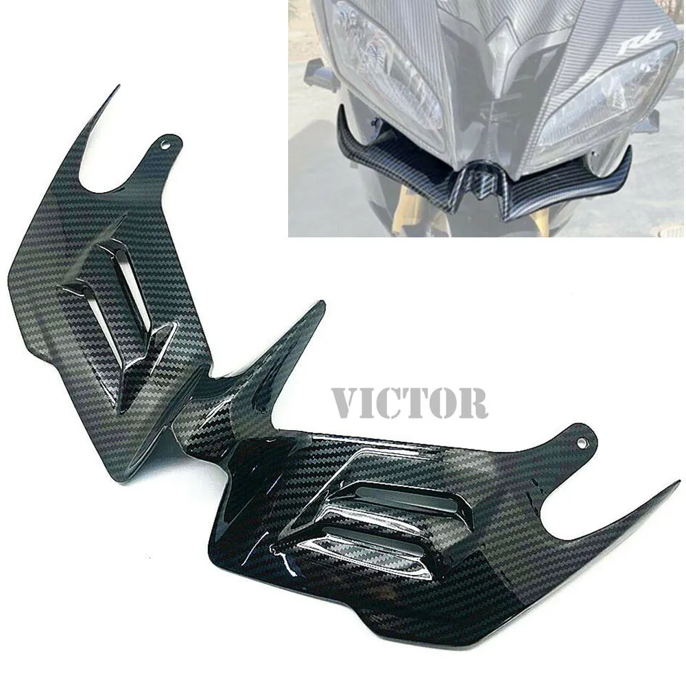

Motorcycle Parts Cowl Front Winglet Fairing Aerodynamic Spoiler Fin For Yamaha YZF-R6 2008-2016 YZF R6 2008 - 2016 Accessories