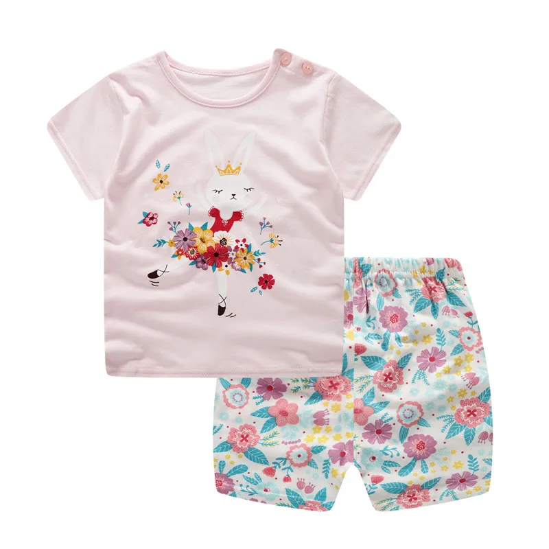 

Summer Baby Short Sleeve for Clothing Boys Girls Cotton Suit for Children Two Clothes Sets for Babies Newborn Baby Girl Clothes