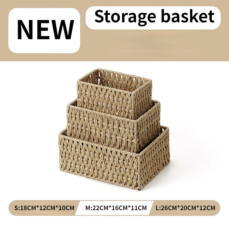 

Home Storage Desktop Snacks Rattan 1 Living Sundries Frame Coffee Woven Woven Cosmetics Basket Room Keys Storage Table Box