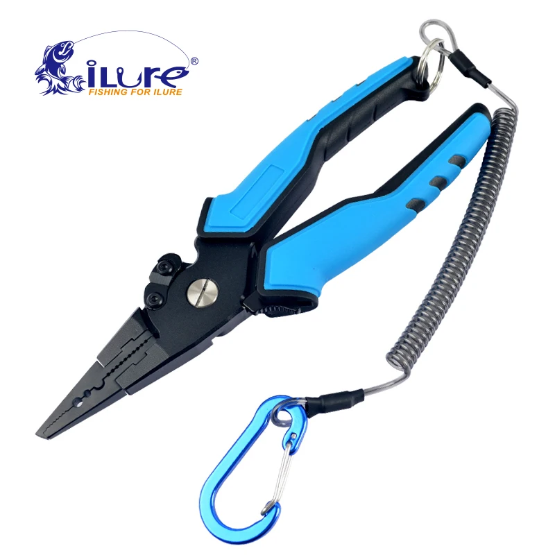 

iLure Aluminum Alloy Pliers with Protective Fishing Tools Accessories Vise for Fishline Cutter Ultra High Strength Fish Tongs