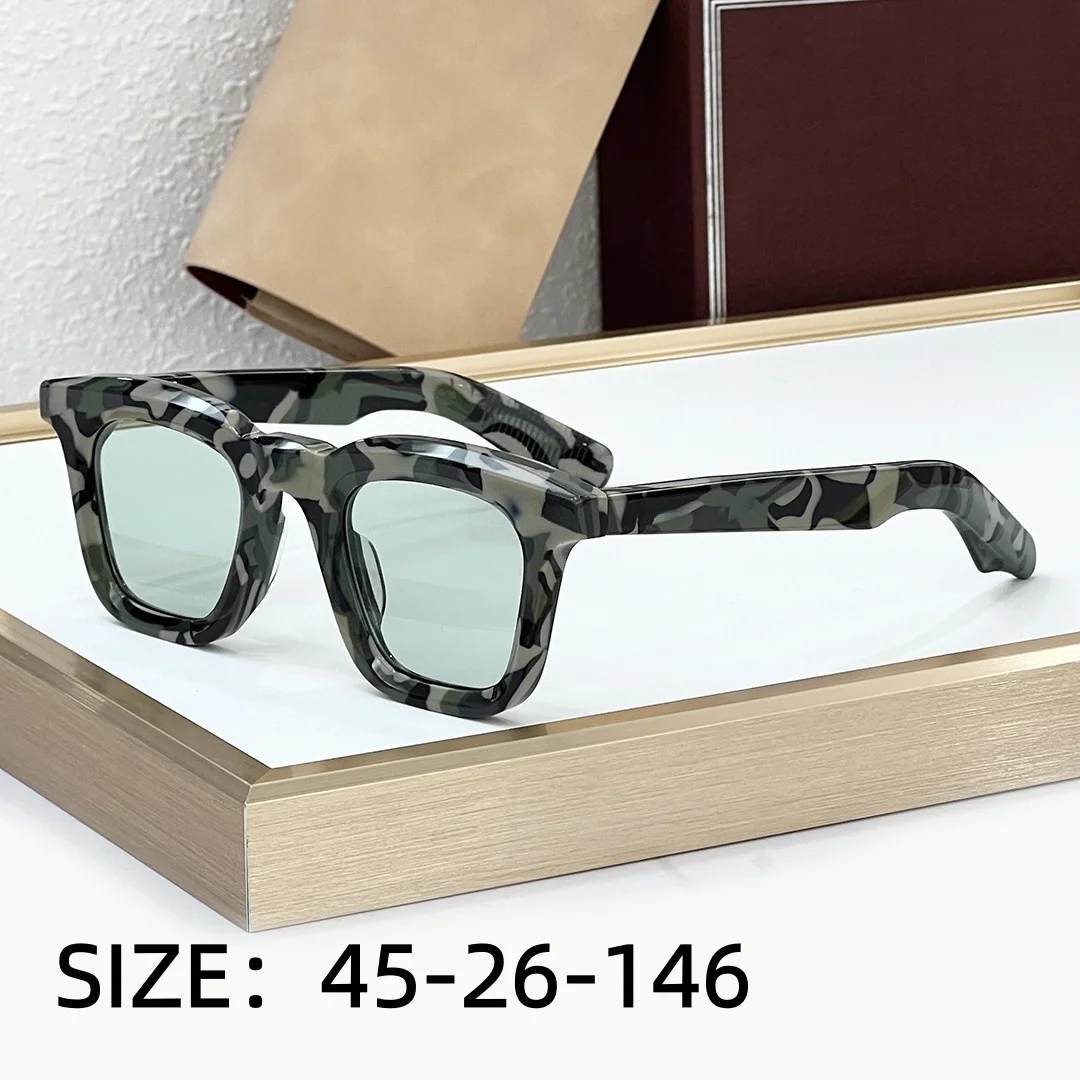 Фото Унисекс-очки JMM Ins Leclair Cat Eye Square, солнцезащитные очки ручной работы из ацетата, UV400, классические, в японском стиле №5
