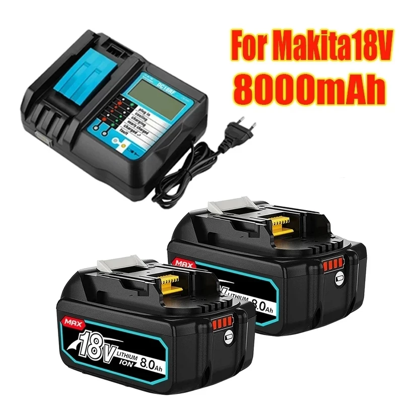 

Makita 18V Tool Rechargeable Battery BL1860 B 18V 8.0AH Backup Battery for Makita 18V BL1860 BL1840 BL1850 with DC18RF Charging