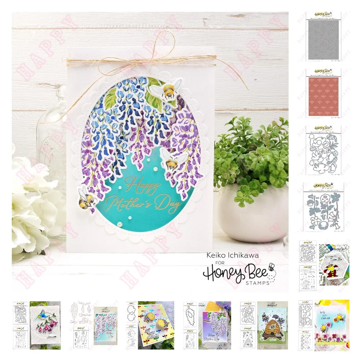

2022 Grandma's Garden Queen Babees vintage Hive Daisy Metal Cutting Dies Stamps Stencils Hot Foil Diy Paper Card Embossing Molds