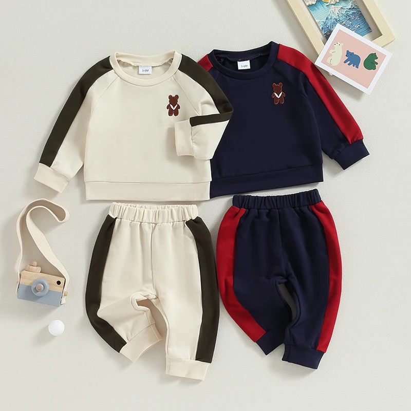 

BeQeuewll Baby Boys' 2023 Autumn New Sports Hoodies Autumn Spring Casual Long Sleeve Sweatshirts T-shirt Kids Pullover Tops