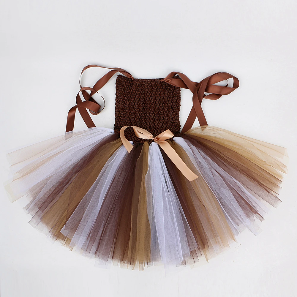 Платья джунглей Anmals для девочек рождественские костюмы на Хэллоуин с манжетами