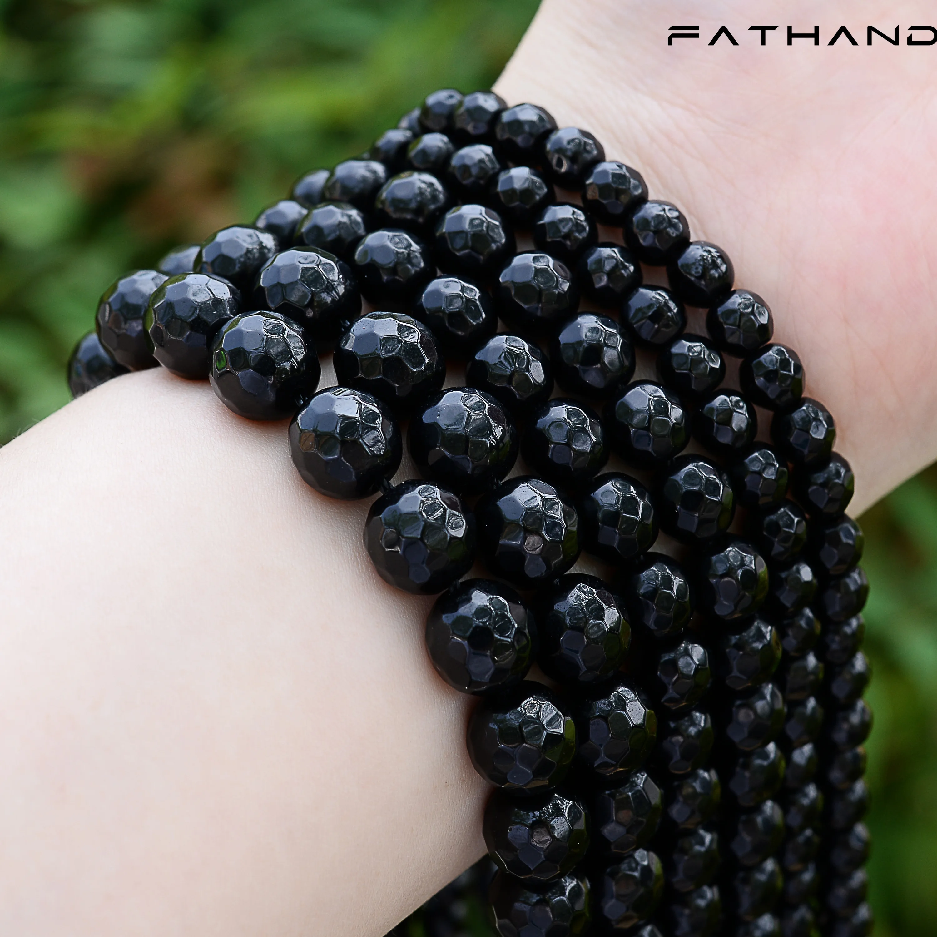 Бесплатная доставка недорогие граненые черные блестящие бусины из натурального