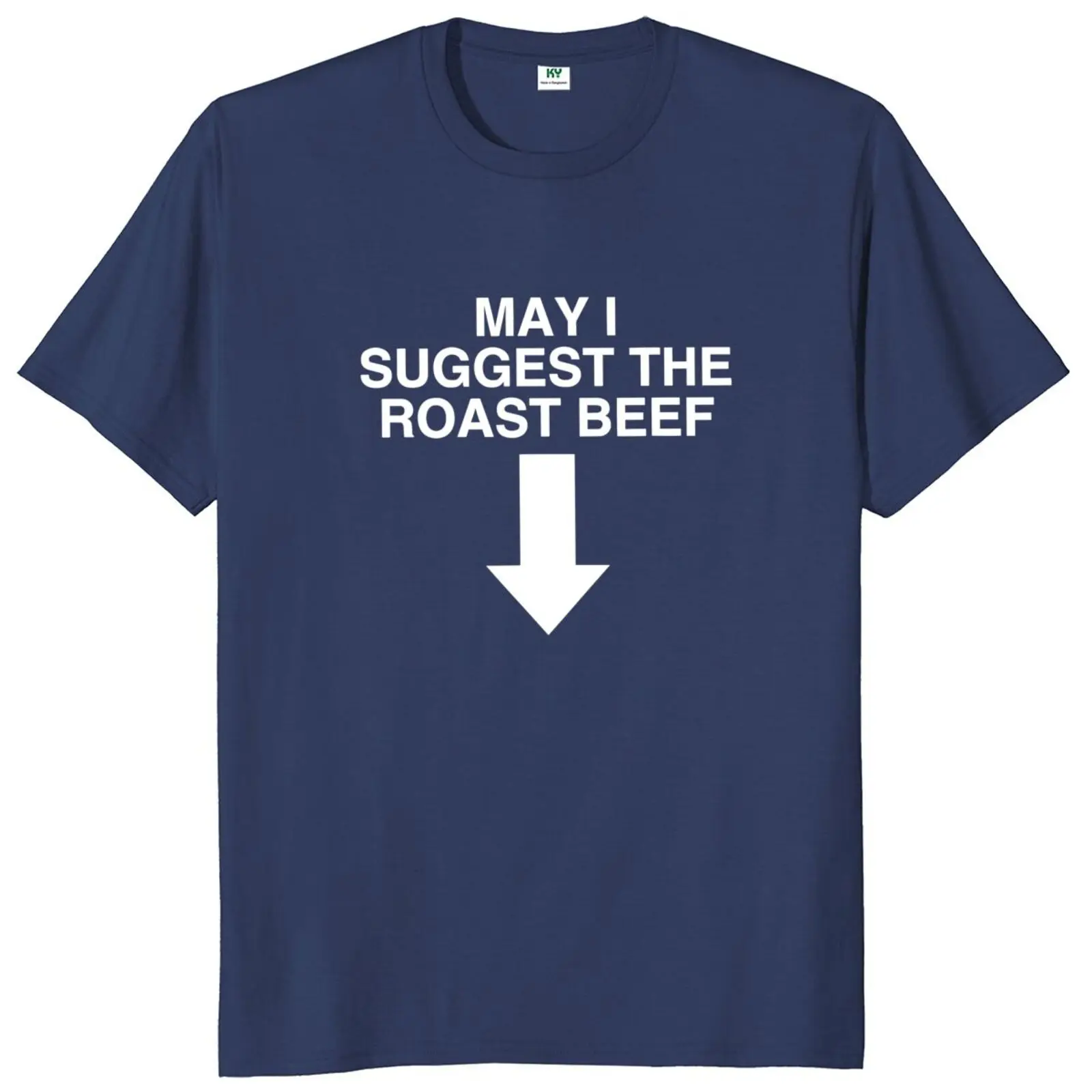 Футболка May I Suggest The Roast Beef Y2K Dark Humor новинка топы с мемами 100% хлопок мягкие