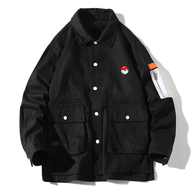 

Spring And Autumn New Multi Pocket Port Style Loose Coat Men's Casual Golf Jacket Windbreaker Clothing 2022