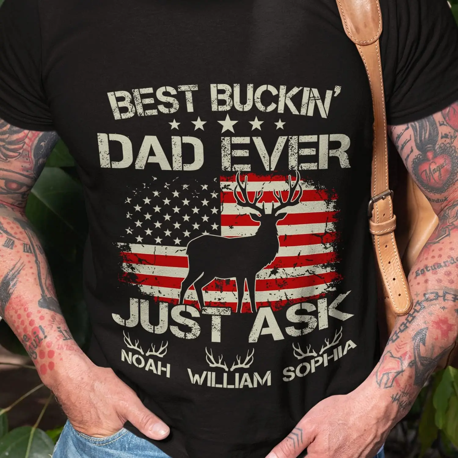 Персонализированные подарки для папы Футболка - Подарки охоты от дочери сына