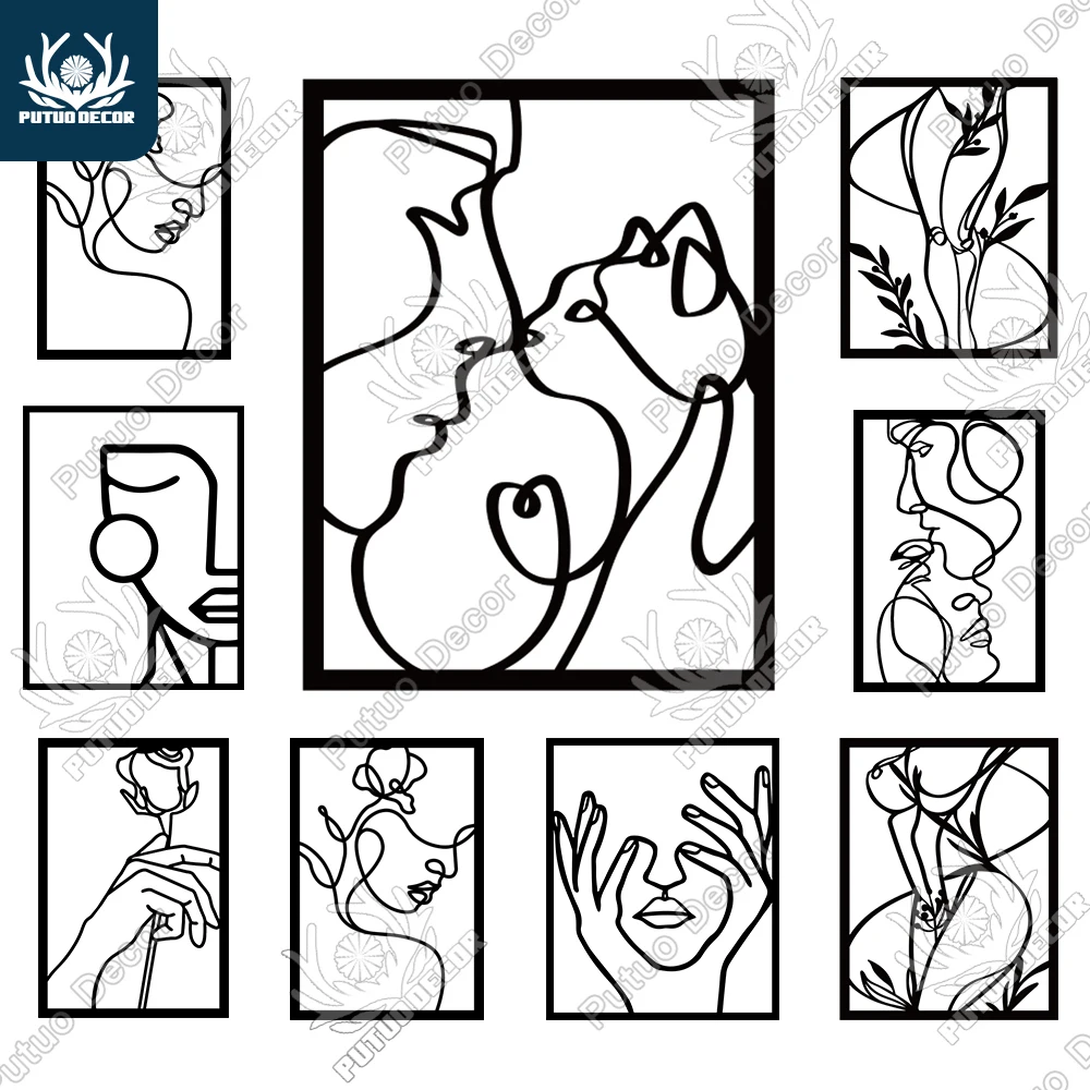 

Деревянная Женская линия Putuo, Настенный декор в виде натуральных грибов для спальни, черная фотография для современной гостиной, эстетическ...