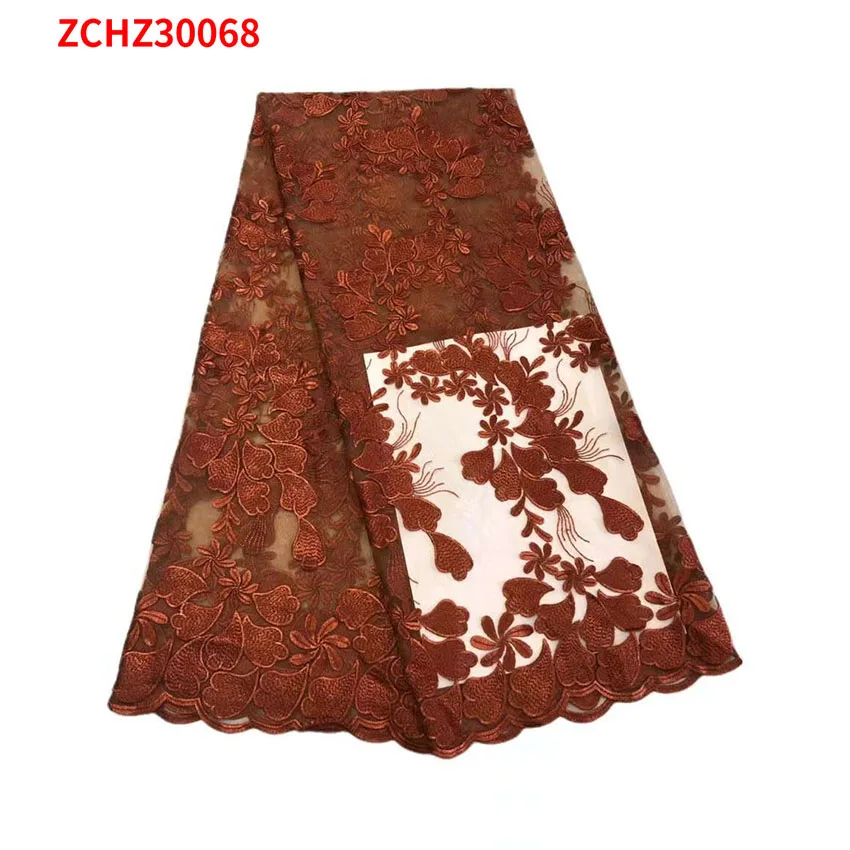 

African Fabric With Free Shipping Flower Style Lace Fabric For Sewing Dresses ZCHZ30068